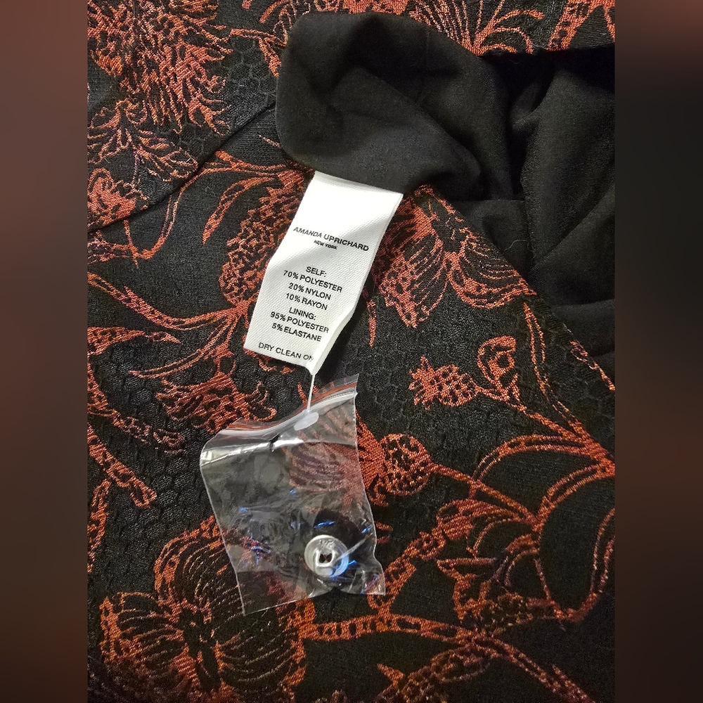 Amanda Uprichard - Revolve - NEW Black & Red Jacquard Romper Sz Large -Ret$260! - Picture 16 of 16